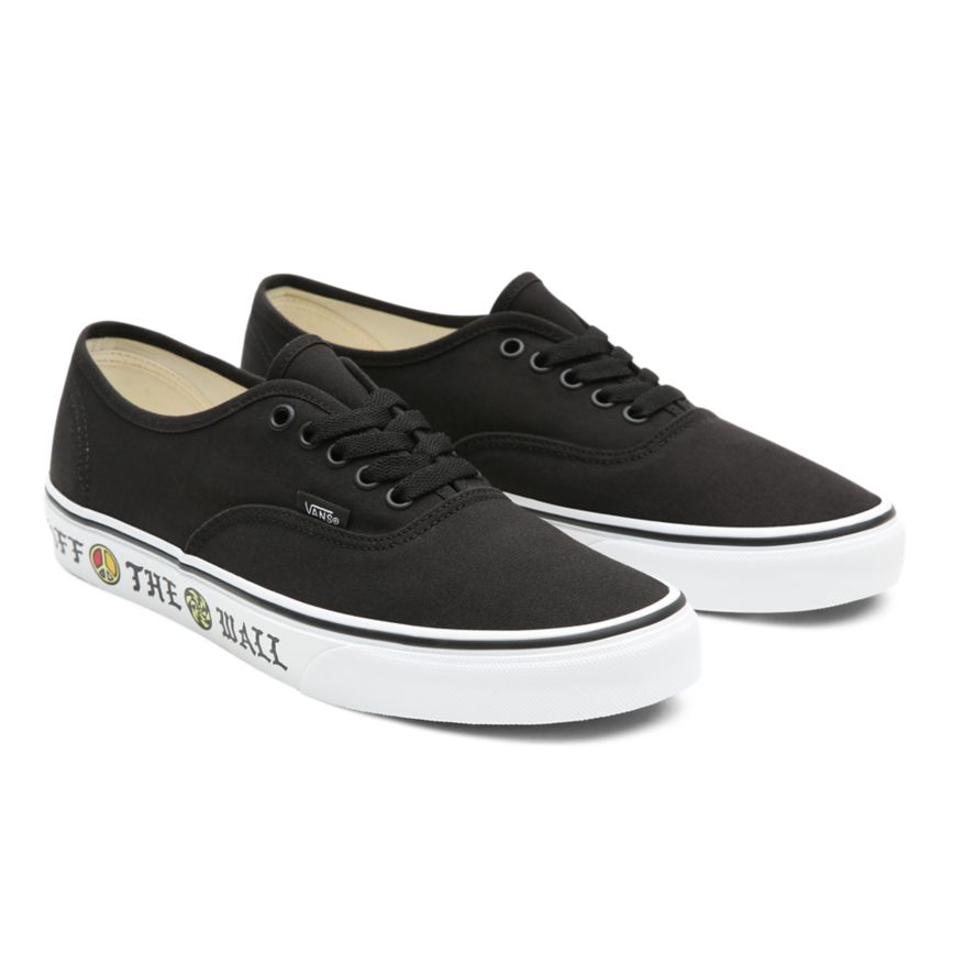 Vans Sidewall Authentic Dam Svarta - Vans Classics Billigt (JUZKP4962)